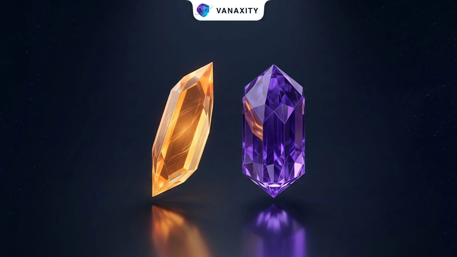 3D isometric tech illustration comparing Claude Sonnet amber prism and Claude Opus deep violet obelisk.
